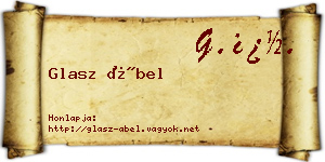 Glasz Ábel névjegykártya