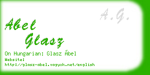 abel glasz business card