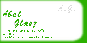 abel glasz business card